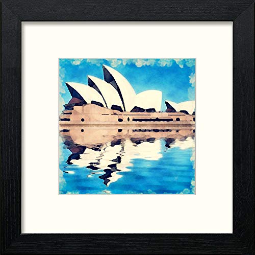 lumartos Sydney Opera House – Black Wood Frame Wall Art – Framed Wall Art Print by Lumartos Premium Home Décor