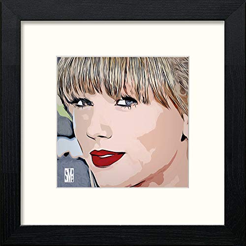 lumartos Taylor Swift – Black Wood Frame Wall Art – Framed Wall Art Print by Lumartos Premium Home Décor