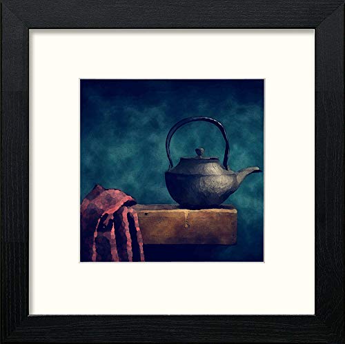 lumartos Teapot – Black Wood Frame Wall Art – Framed Wall Art Print by Lumartos Premium Home Décor