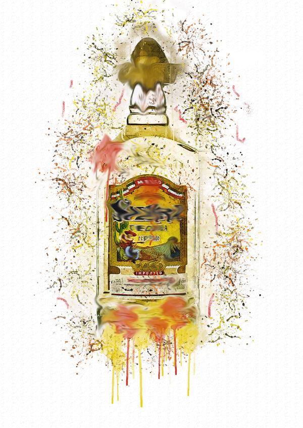 lumartos Tequila Hat Splash Print – A4 Frame Wall Art – Framed Wall Art Print by Lumartos Premium Home Décor