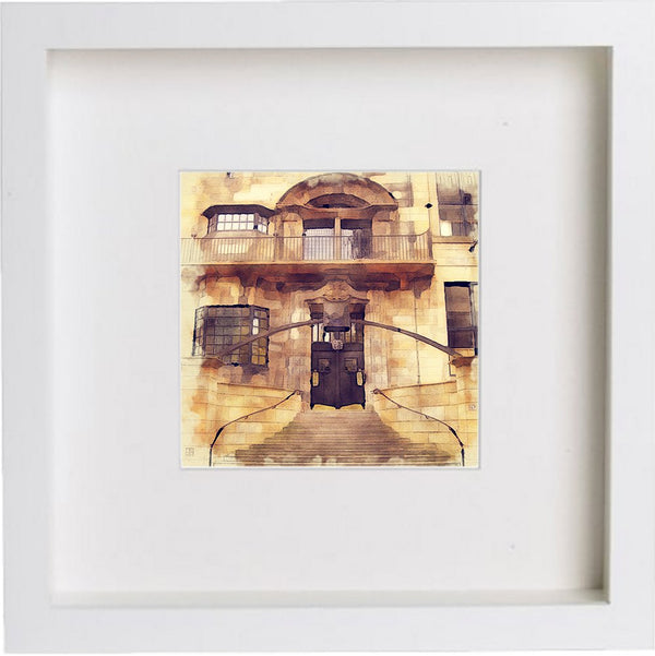 lumartos The Glasgow School Of Art 202 – White Frame Wall Art – Framed Wall Art Print by Lumartos Premium Home Décor