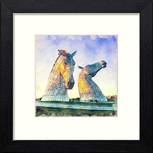 lumartos The Kelpies – Black Wood Frame Wall Art – Framed Wall Art Print by Lumartos Premium Home Décor
