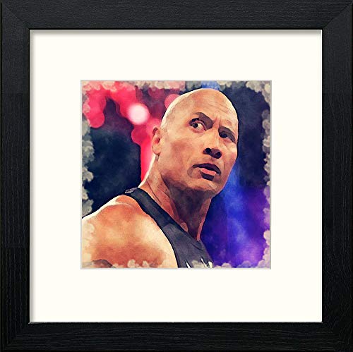 lumartos The Rock – Black Wood Frame Wall Art – Framed Wall Art Print by Lumartos Premium Home Décor