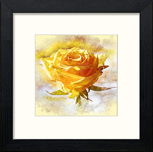 lumartos The Rose – Black Wood Frame Wall Art – Framed Wall Art Print by Lumartos Premium Home Décor