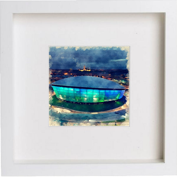 lumartos The Sse Hydro Glasgow 192 – White Frame Wall Art – Framed Wall Art Print by Lumartos Premium Home Décor