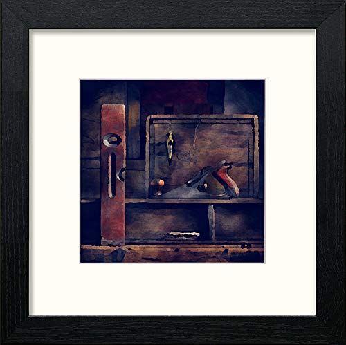 lumartos Tool Box – Black Wood Frame Wall Art – Framed Wall Art Print by Lumartos Premium Home Décor