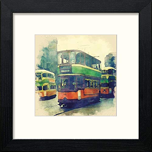 lumartos Trams Glasgow Cross – Black Wood Frame Wall Art – Framed Wall Art Print by Lumartos Premium Home Décor