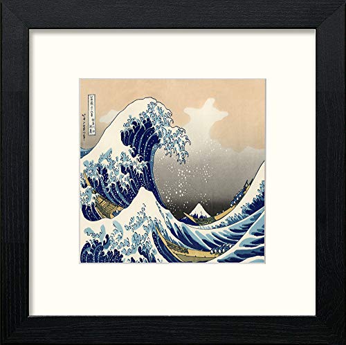 lumartos Tsunami – Black Wood Frame Wall Art – Framed Wall Art Print by Lumartos Premium Home Décor