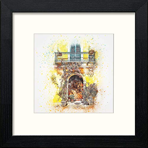 lumartos Tuscan Door – Black Wood Frame Wall Art – Framed Wall Art Print by Lumartos Premium Home Décor