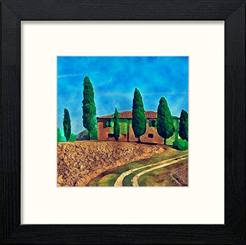 lumartos Tuscan House – Black Wood Frame Wall Art – Framed Wall Art Print by Lumartos Premium Home Décor