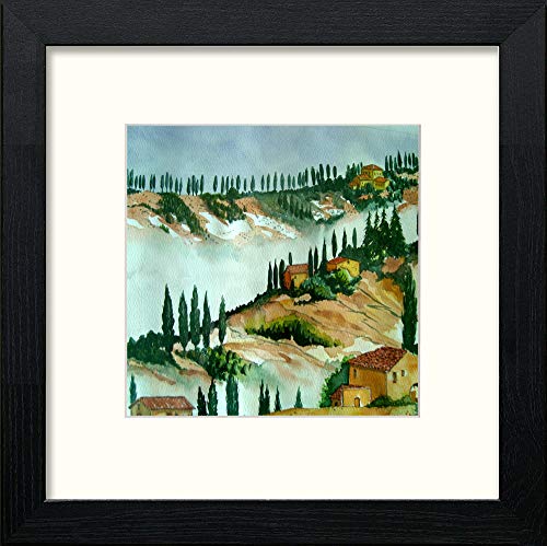 lumartos Tuscan Mist – Black Wood Frame Wall Art – Framed Wall Art Print by Lumartos Premium Home Décor