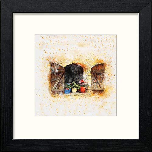 lumartos Valencian Window – Black Wood Frame Wall Art – Framed Wall Art Print by Lumartos Premium Home Décor