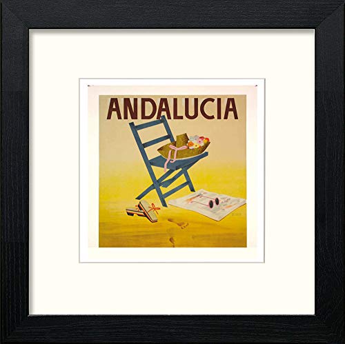 lumartos Vintage Andalucia Poster – Black Wood Frame Wall Art – Framed Wall Art Print by Lumartos Premium Home Décor