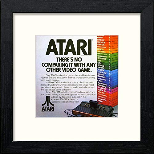 lumartos Vintage Atari Poster – Black Wood Frame Wall Art – Framed Wall Art Print by Lumartos Premium Home Décor