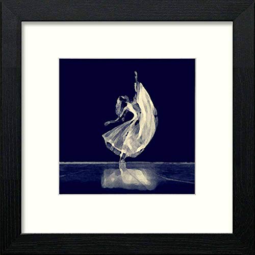 lumartos Vintage Ballerina Dancer – Black Wood Frame Wall Art – Framed Wall Art Print by Lumartos Premium Home Décor