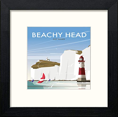 lumartos Vintage Beachy Head Poster – Black Wood Frame Wall Art – Framed Wall Art Print by Lumartos Premium Home Décor