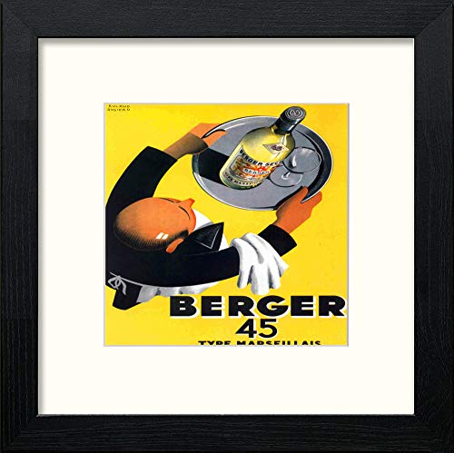 lumartos Vintage Berger 45 Poster – Black Wood Frame Wall Art – Framed Wall Art Print by Lumartos Premium Home Décor