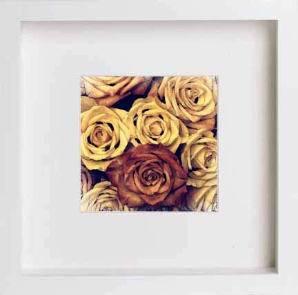 lumartos Vintage Bunch Of Roses – White Frame Wall Art – Framed Wall Art Print by Lumartos Premium Home Décor