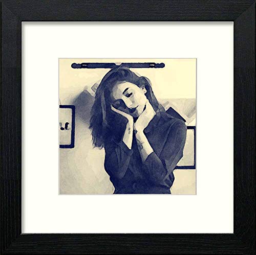 lumartos Vintage Charcoal Beauty – Black Wood Frame Wall Art – Framed Wall Art Print by Lumartos Premium Home Décor