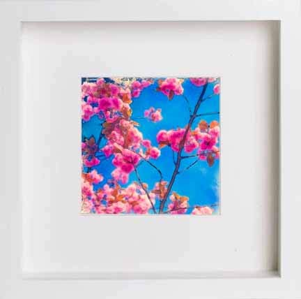lumartos Vintage Cherry Blossom – White Frame Wall Art – Framed Wall Art Print by Lumartos Premium Home Décor