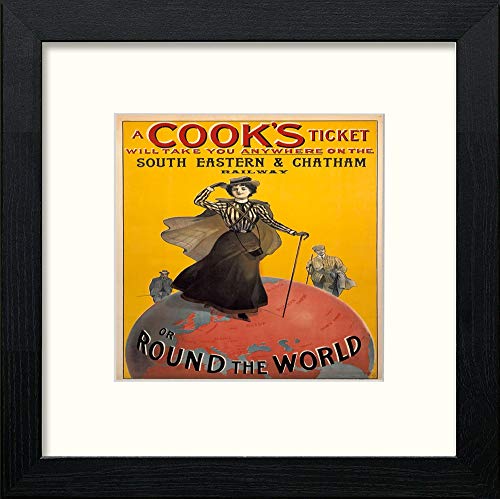 lumartos Vintage Coo's Travel Poster – Black Wood Frame Wall Art – Framed Wall Art Print by Lumartos Premium Home Décor