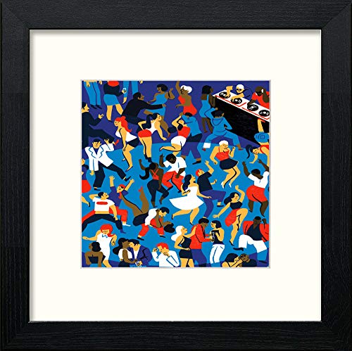 lumartos Vintage Dance Poster – Black Wood Frame Wall Art – Framed Wall Art Print by Lumartos Premium Home Décor