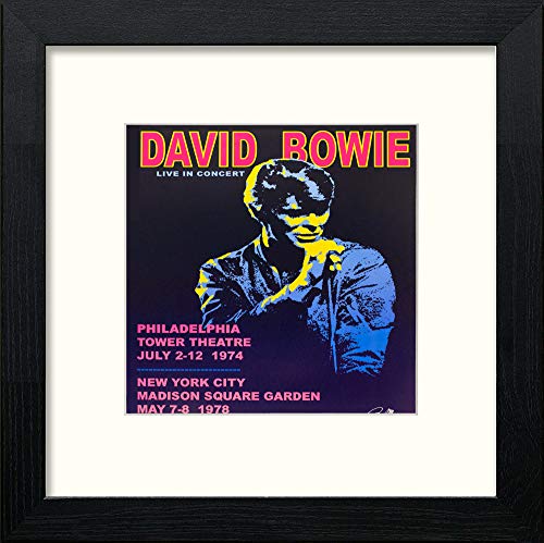 lumartos Vintage David Bowie US Tour Poster – Black Wood Frame Wall Art – Framed Wall Art Print by Lumartos Premium Home Décor
