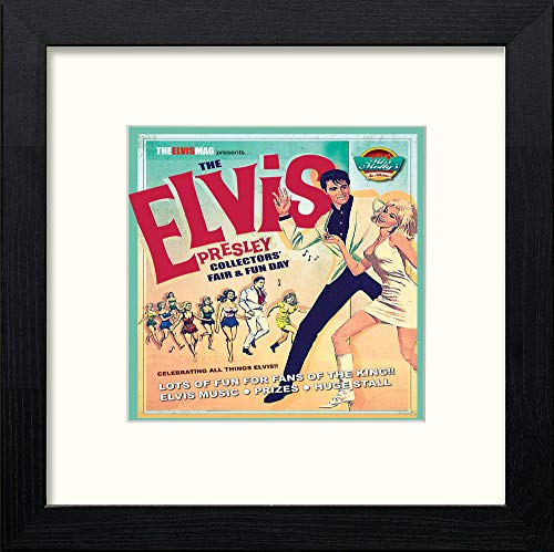 lumartos Vintage Elvis Dance Poster – Black Wood Frame Wall Art – Framed Wall Art Print by Lumartos Premium Home Décor