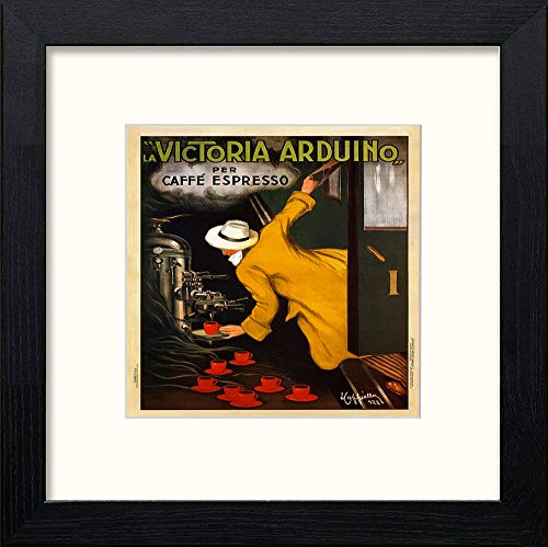 lumartos Vintage Espresso Poster – Black Wood Frame Wall Art – Framed Wall Art Print by Lumartos Premium Home Décor