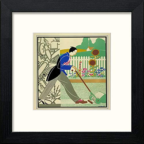 lumartos Vintage Garden Poster – Black Wood Frame Wall Art – Framed Wall Art Print by Lumartos Premium Home Décor