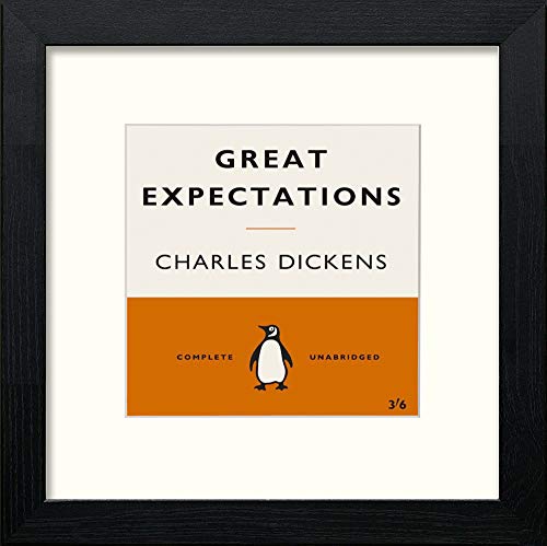lumartos Vintage Great Expectations – Black Wood Frame Wall Art – Framed Wall Art Print by Lumartos Premium Home Décor