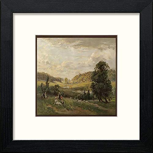 lumartos Vintage Hampstead Heath Poster – Black Wood Frame Wall Art – Framed Wall Art Print by Lumartos Premium Home Décor