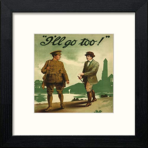 lumartos Vintage Irish War Poster – Black Wood Frame Wall Art – Framed Wall Art Print by Lumartos Premium Home Décor