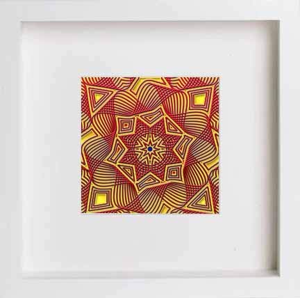 lumartos Vintage Islamic Tile – White Frame Wall Art – Framed Wall Art Print by Lumartos Premium Home Décor