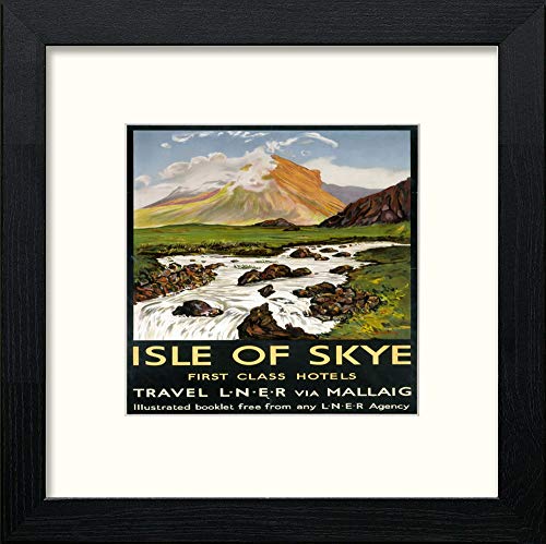 lumartos Vintage Isle Of Skye Poster – Black Wood Frame Wall Art – Framed Wall Art Print by Lumartos Premium Home Décor