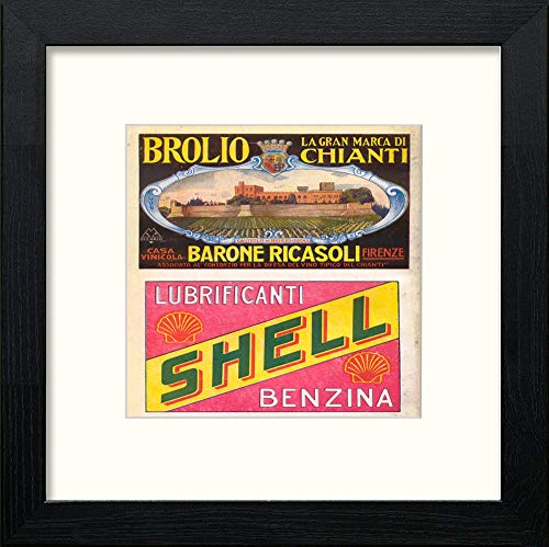 lumartos Vintage Italian Advert Poster – Black Wood Frame Wall Art – Framed Wall Art Print by Lumartos Premium Home Décor