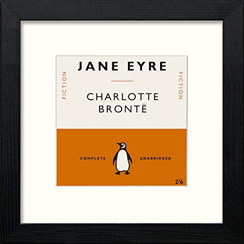 lumartos Vintage Jane Eyre – Black Wood Frame Wall Art – Framed Wall Art Print by Lumartos Premium Home Décor
