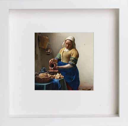 lumartos Vintage Johannes Vermeer – White Frame Wall Art – Framed Wall Art Print by Lumartos Premium Home Décor