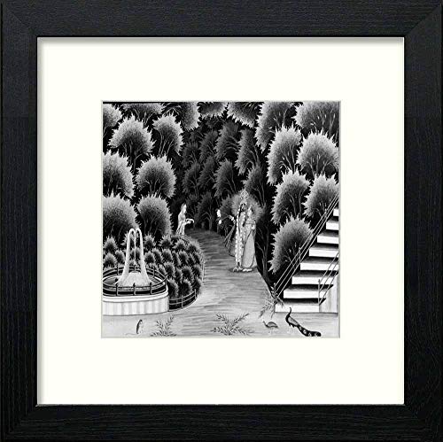 lumartos Vintage Krishna And Radha – Black Wood Frame Wall Art – Framed Wall Art Print by Lumartos Premium Home Décor