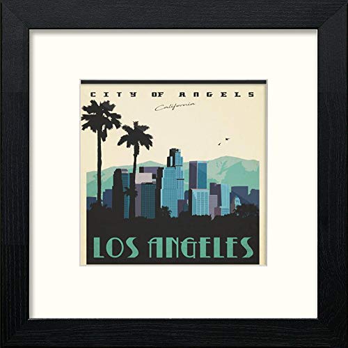 lumartos Vintage La Poster – Black Wood Frame Wall Art – Framed Wall Art Print by Lumartos Premium Home Décor