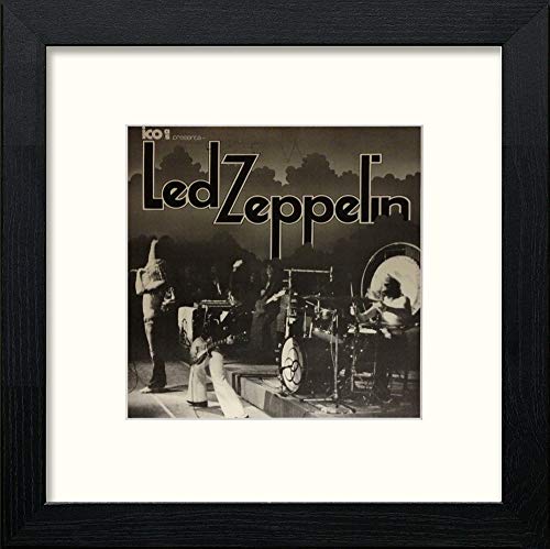 lumartos Vintage Led Zepplin Poster – Black Wood Frame Wall Art – Framed Wall Art Print by Lumartos Premium Home Décor