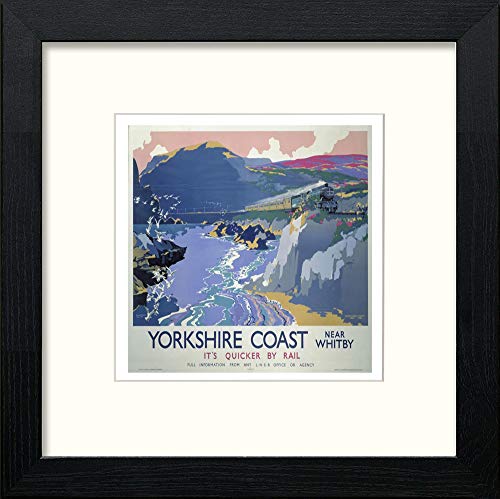 lumartos Vintage LNLR Whitby Poster – Black Wood Frame Wall Art – Framed Wall Art Print by Lumartos Premium Home Décor