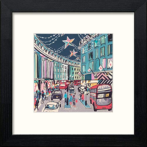 lumartos Vintage London Xmas Poster – Black Wood Frame Wall Art – Framed Wall Art Print by Lumartos Premium Home Décor