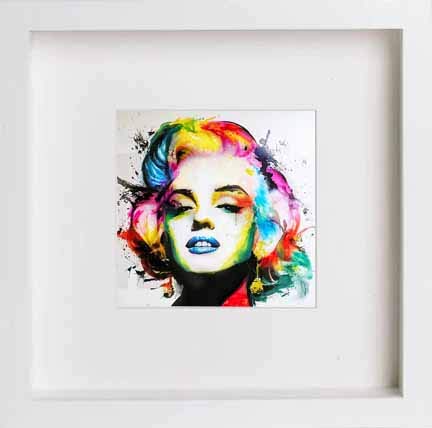 lumartos Vintage Marilyn Monroe Splash – White Frame Wall Art – Framed Wall Art Print by Lumartos Premium Home Décor