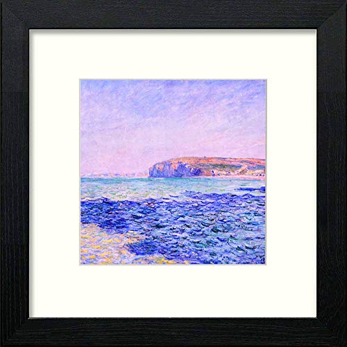 lumartos Vintage Monet Cliffs – Black Wood Frame Wall Art – Framed Wall Art Print by Lumartos Premium Home Décor
