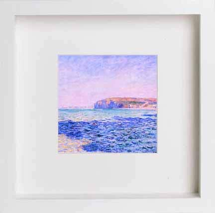 lumartos Vintage Monet Cliffs – White Frame Wall Art – Framed Wall Art Print by Lumartos Premium Home Décor