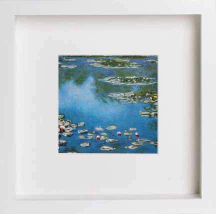 lumartos Vintage Monet – White Frame Wall Art – Framed Wall Art Print by Lumartos Premium Home Décor