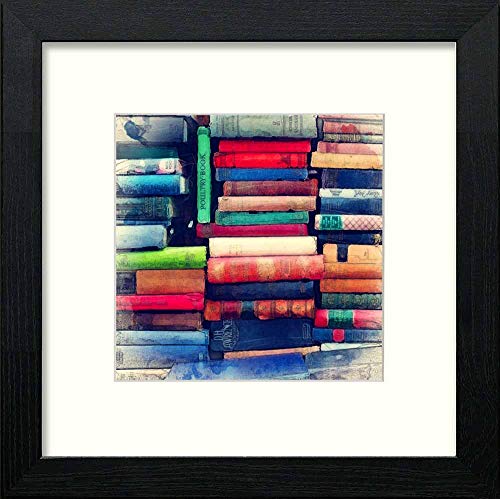 lumartos Vintage My Books – Black Wood Frame Wall Art – Framed Wall Art Print by Lumartos Premium Home Décor