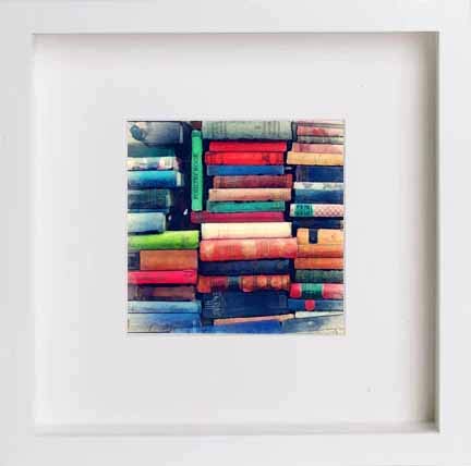 lumartos Vintage My Books – White Frame Wall Art – Framed Wall Art Print by Lumartos Premium Home Décor