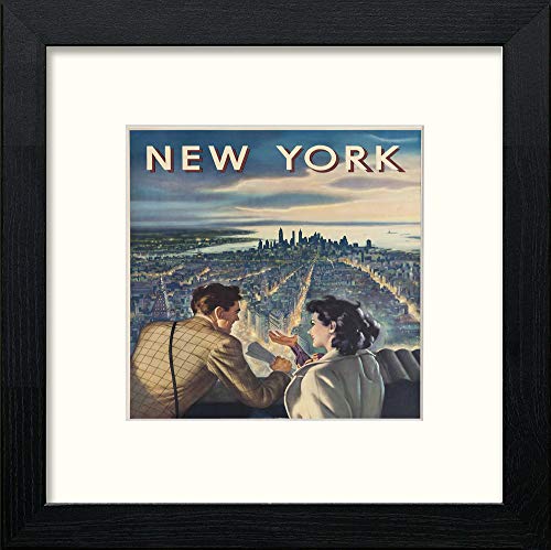 lumartos Vintage New York Poster – Black Wood Frame Wall Art – Framed Wall Art Print by Lumartos Premium Home Décor
